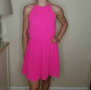 Pink Halter Cocktail Dress